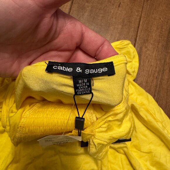 NWT Cable & Gauge Yellow Tank – Size Medium – Ruffle Sleeves – Flowy & Comfy - Picture 3 of 6